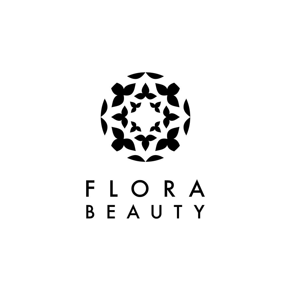 Flora beauty design logo vector