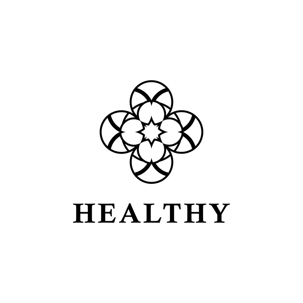 The word healthy typography vector