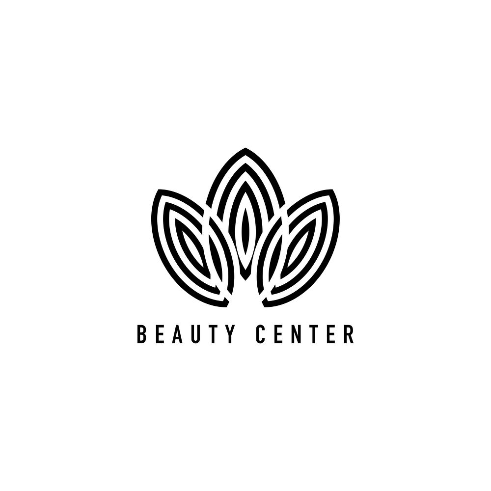 Beauty center branding logo illustration