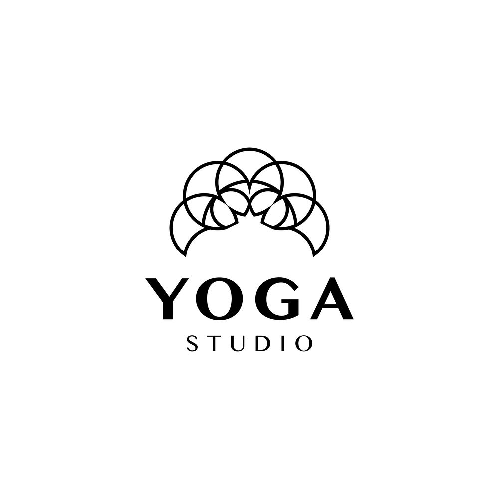 Yoga studio design logo vector