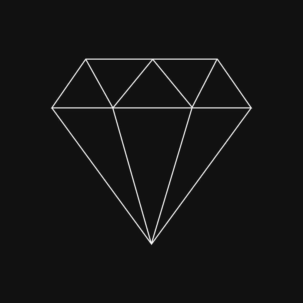 Linear illustration of a diamond