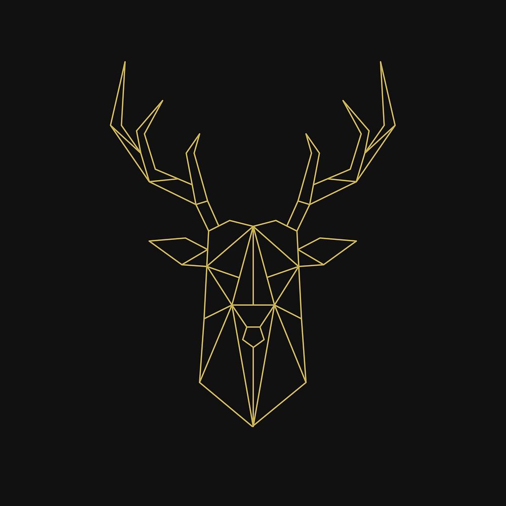 Linear illustration of a deer
