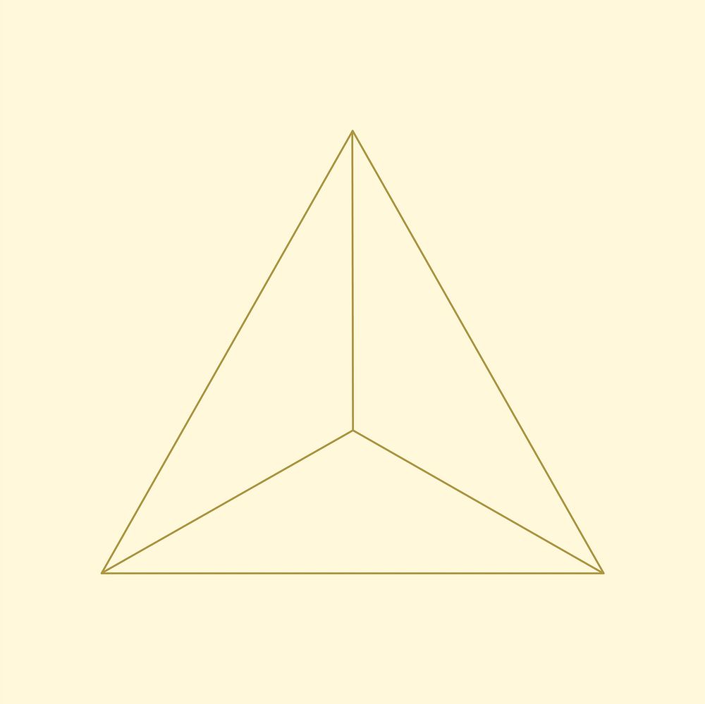 Linear illustration of a triangle