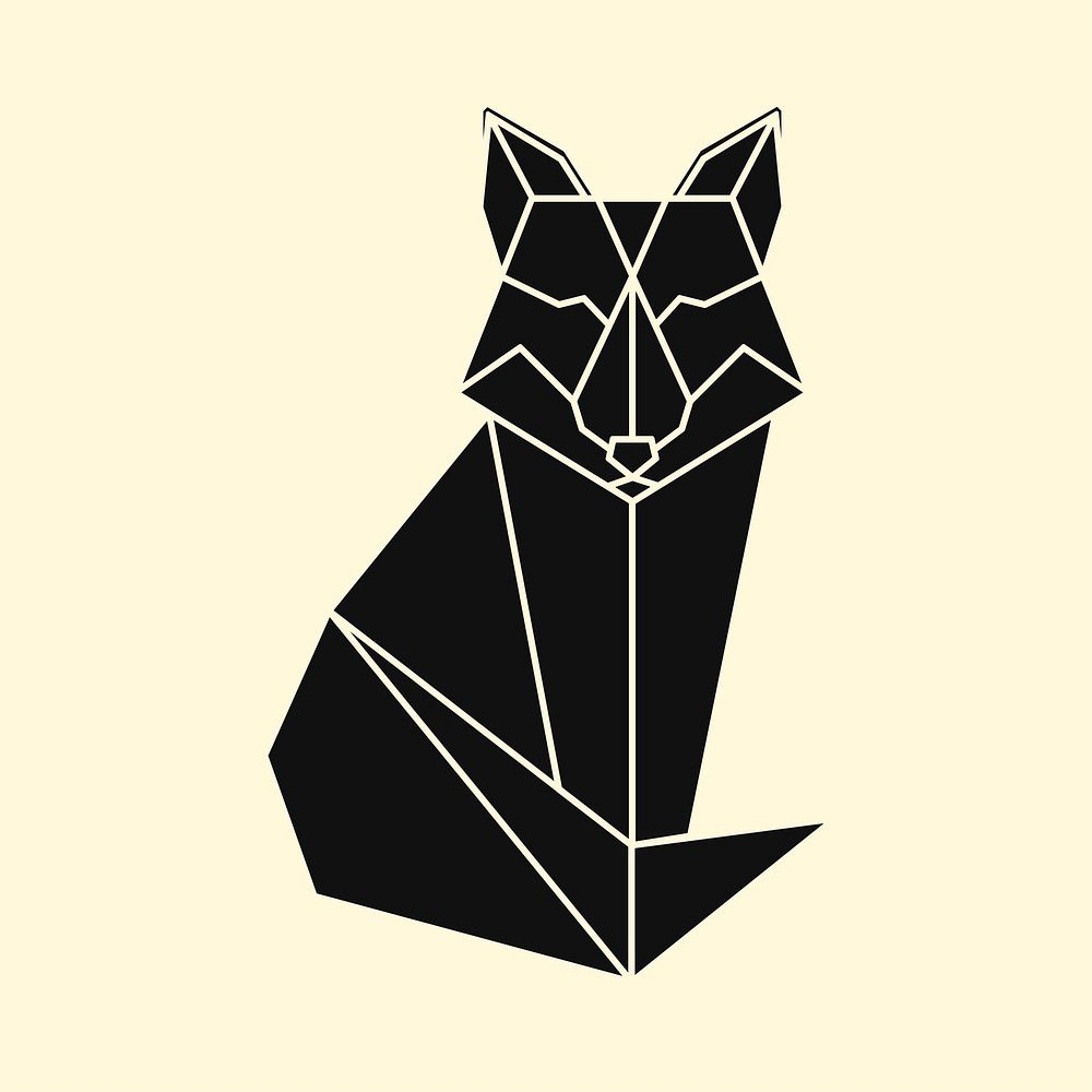 Linear illustration of a fox