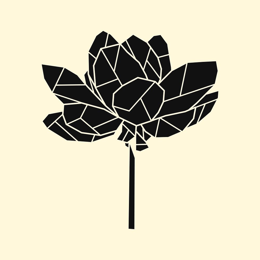 Linear illustration of a flower