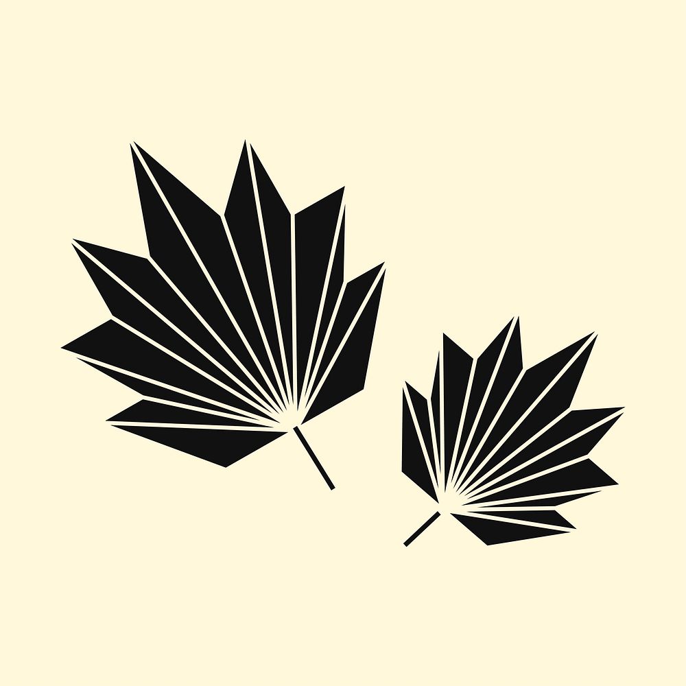 Linear illustration of a leaf