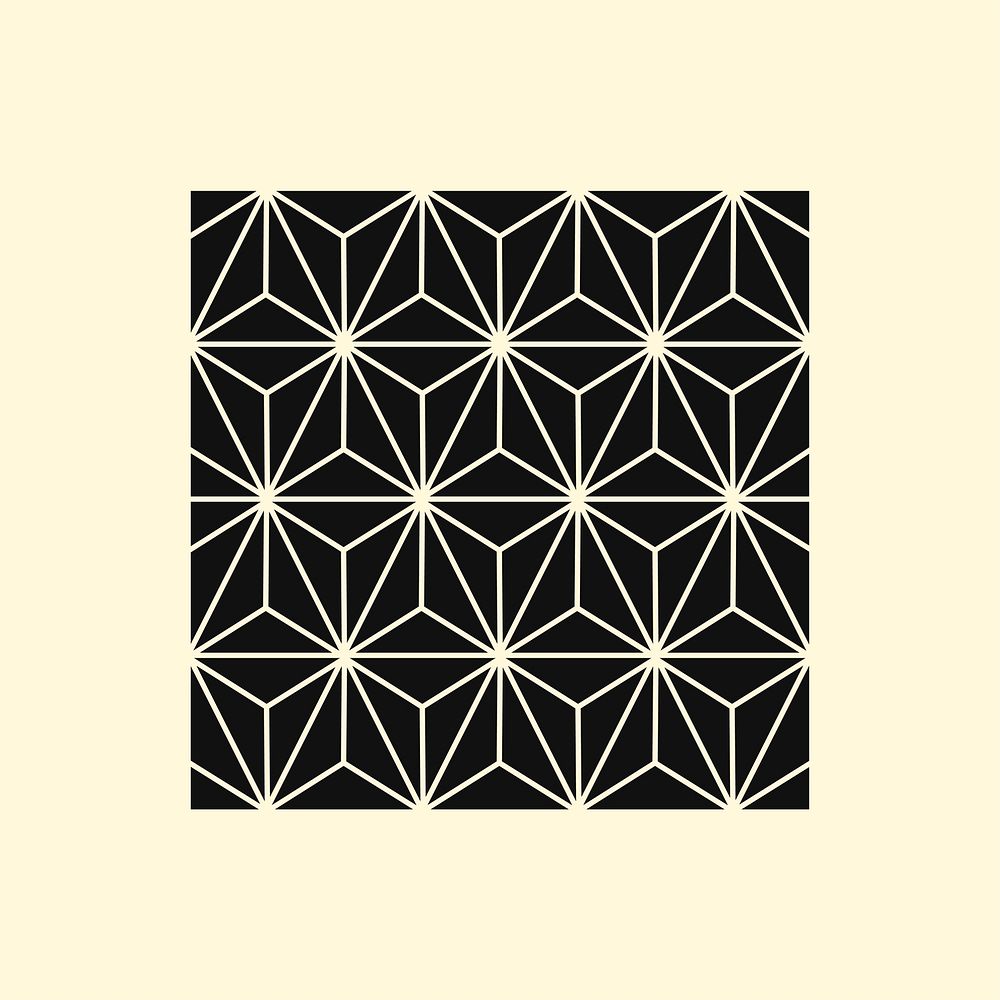 Linear illustration of a square block