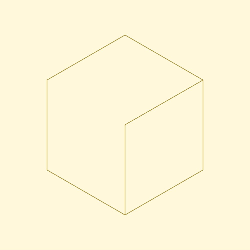 Linear illustration of a hexagon shape