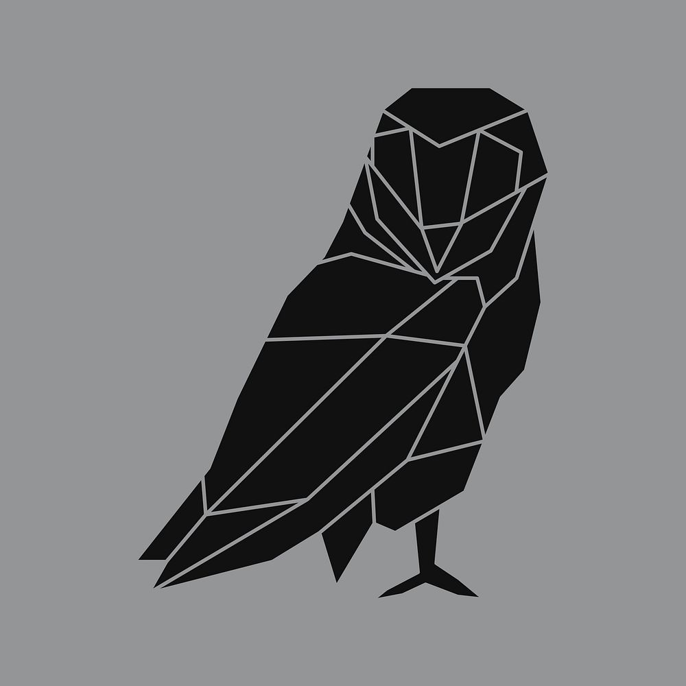 Linear illustration of an owl