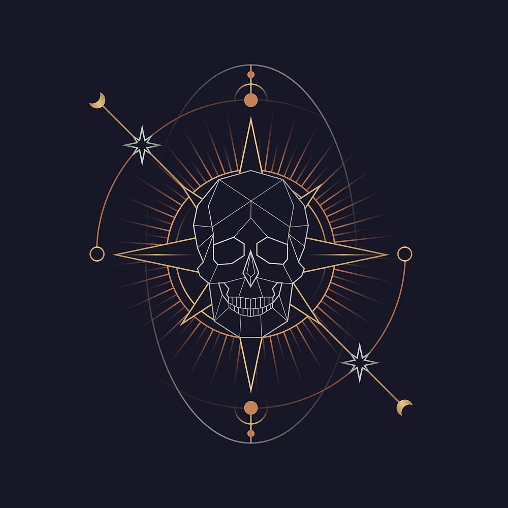 Geometric mystic death symbol vector