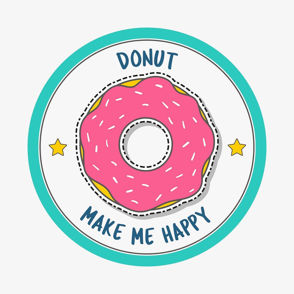Donut make me happy vector
