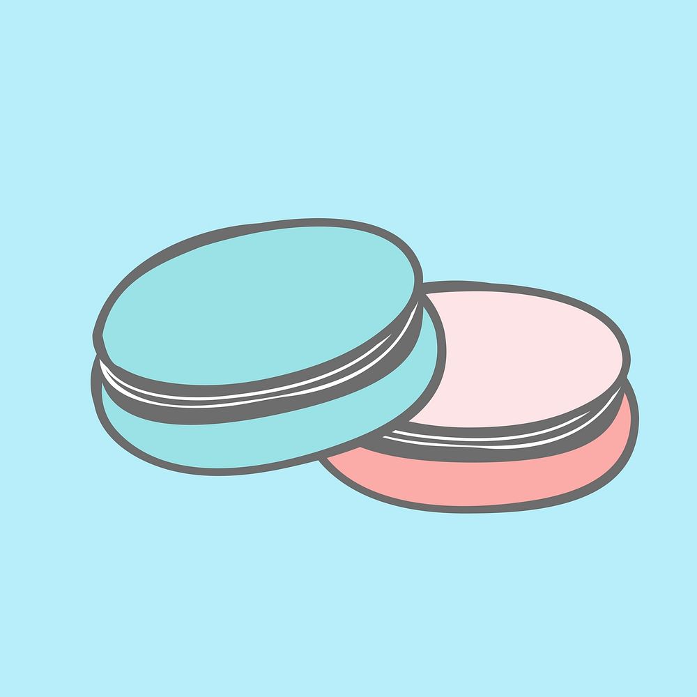 Pink and blue macaroons vector