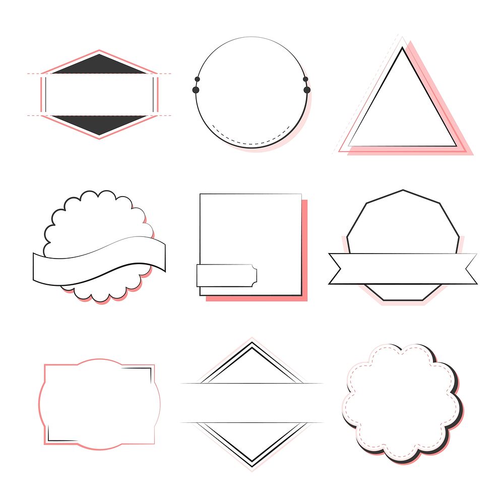 Set of badges and emblems vector