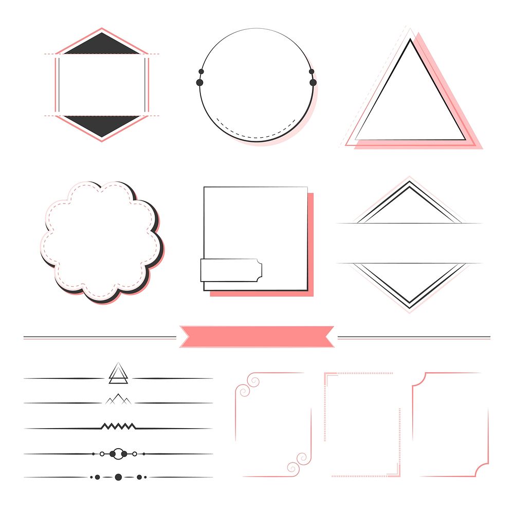 Set of design elements vector