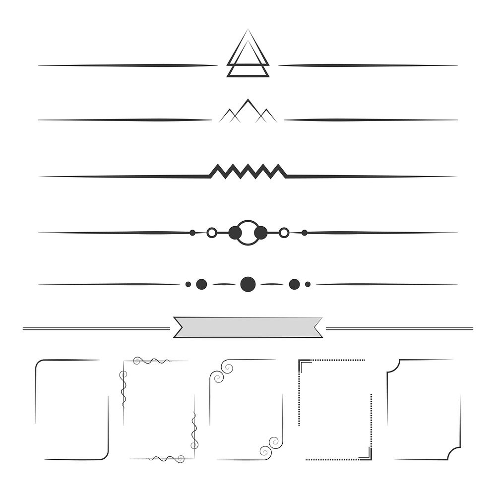 Set of design elements vector