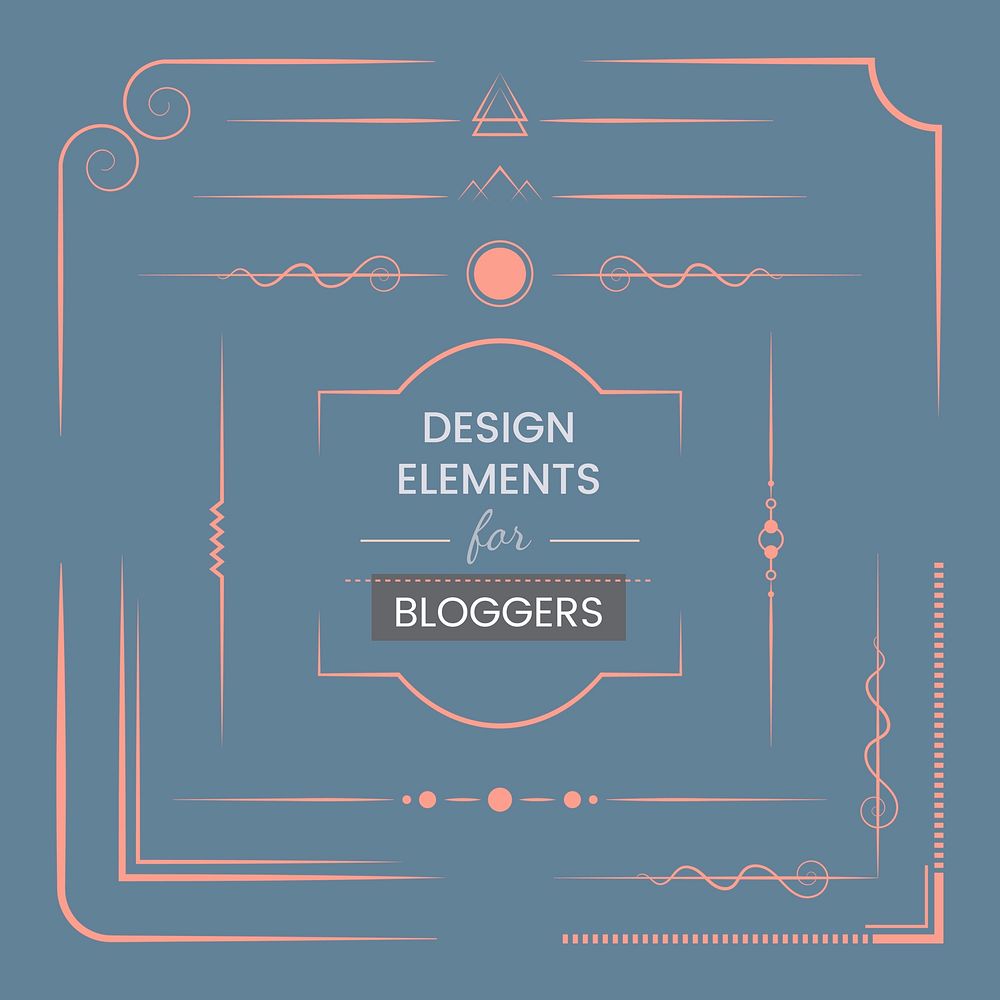 Set Of Design Elements For Bloggers | Free Vector - Rawpixel