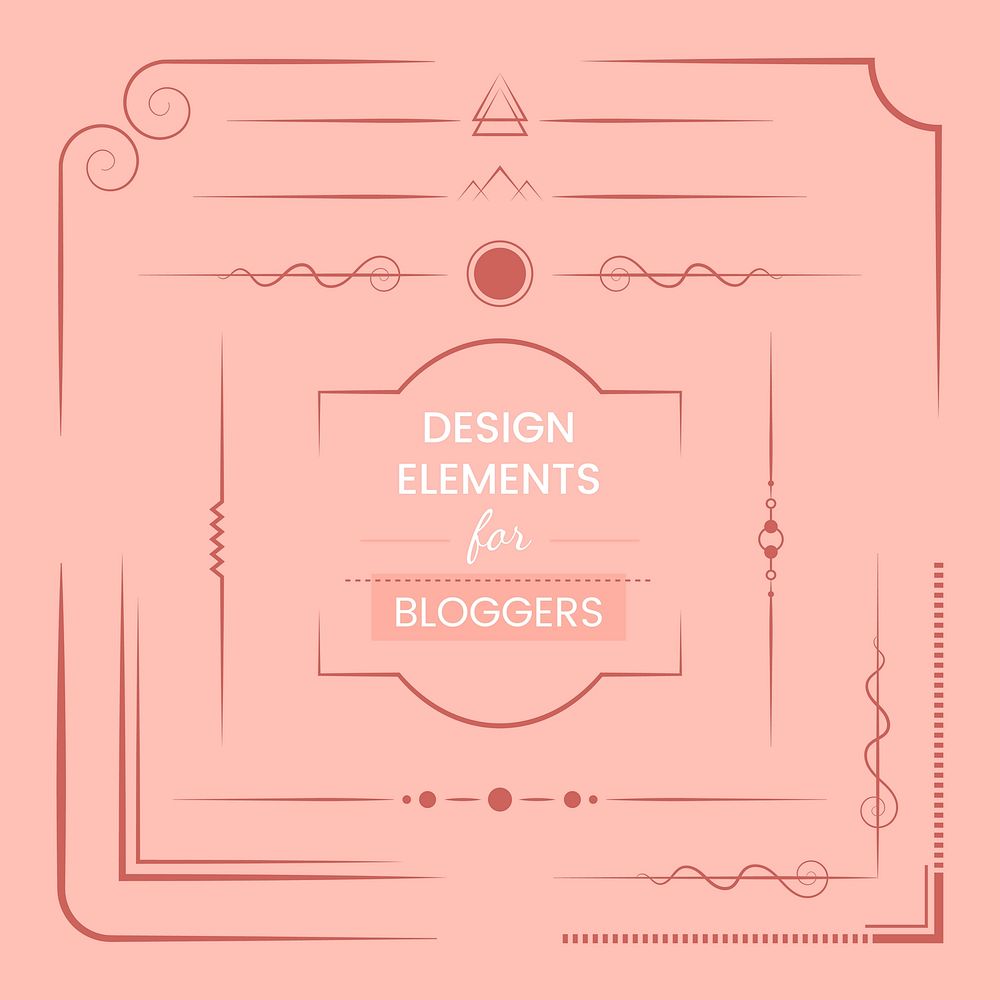 Set of design elements for bloggers vector