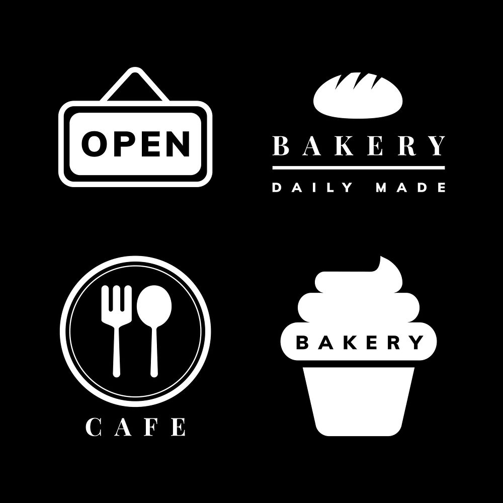 Coffee shop icon vector set