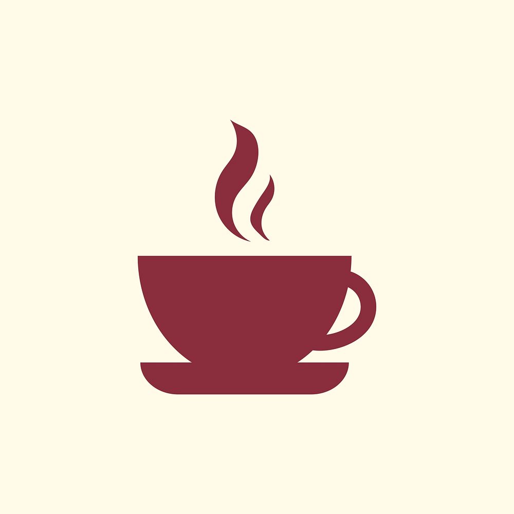 Fresh hot coffee icon vector