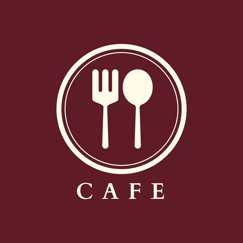 Food business logo template, branding design vector