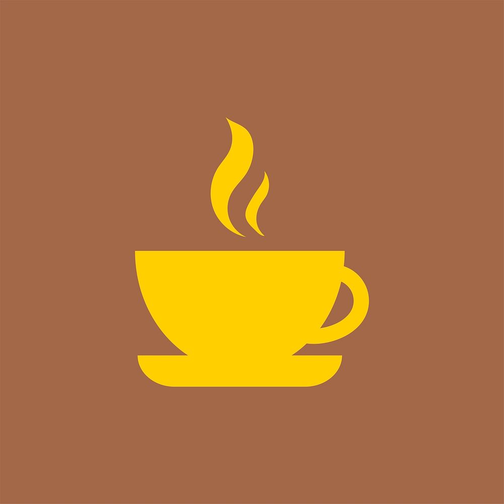 Fresh hot coffee icon vector
