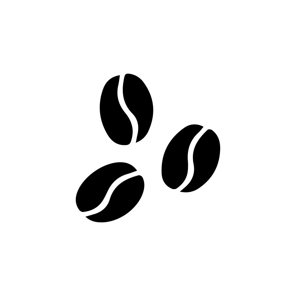 Three coffee beans illustration vector