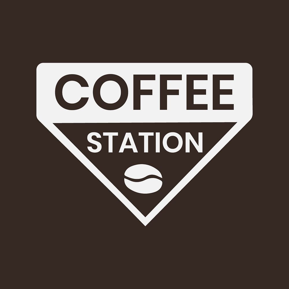 Coffee shop logo, food business template for branding design vector