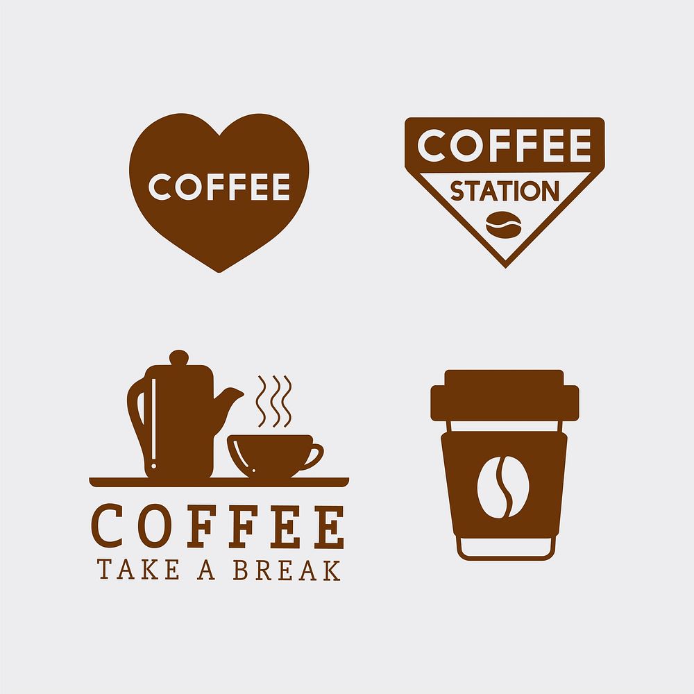 Set of coffee elements and coffee accessories vector