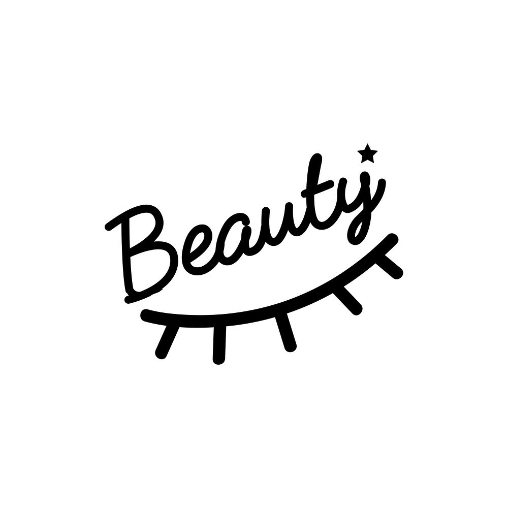 Eyelash extension beauty salon logo vector