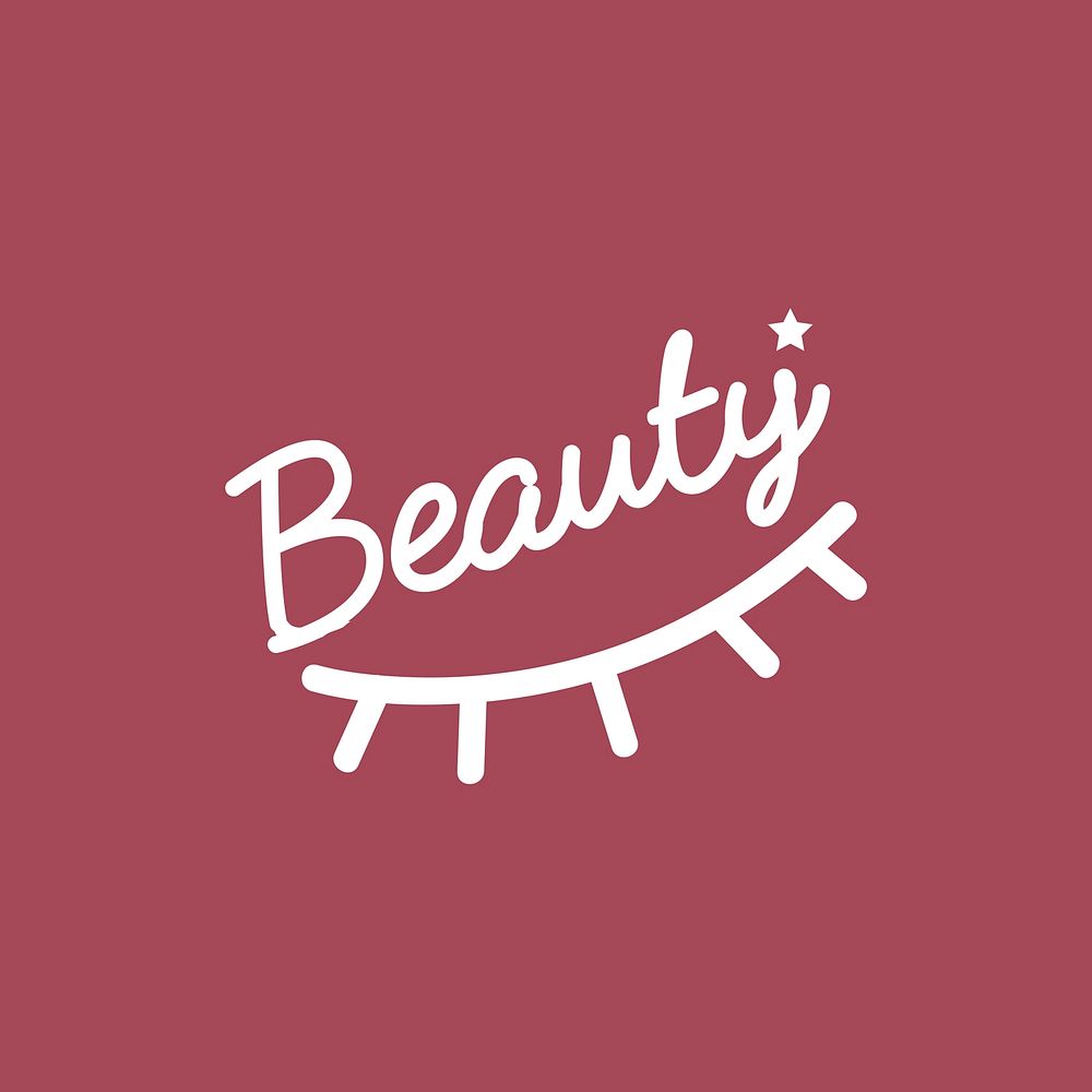 Eyelash extension beauty salon logo vector