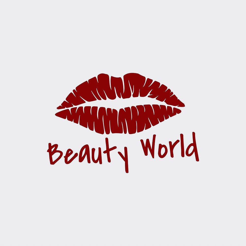 Beauty world cosmetics logo vector
