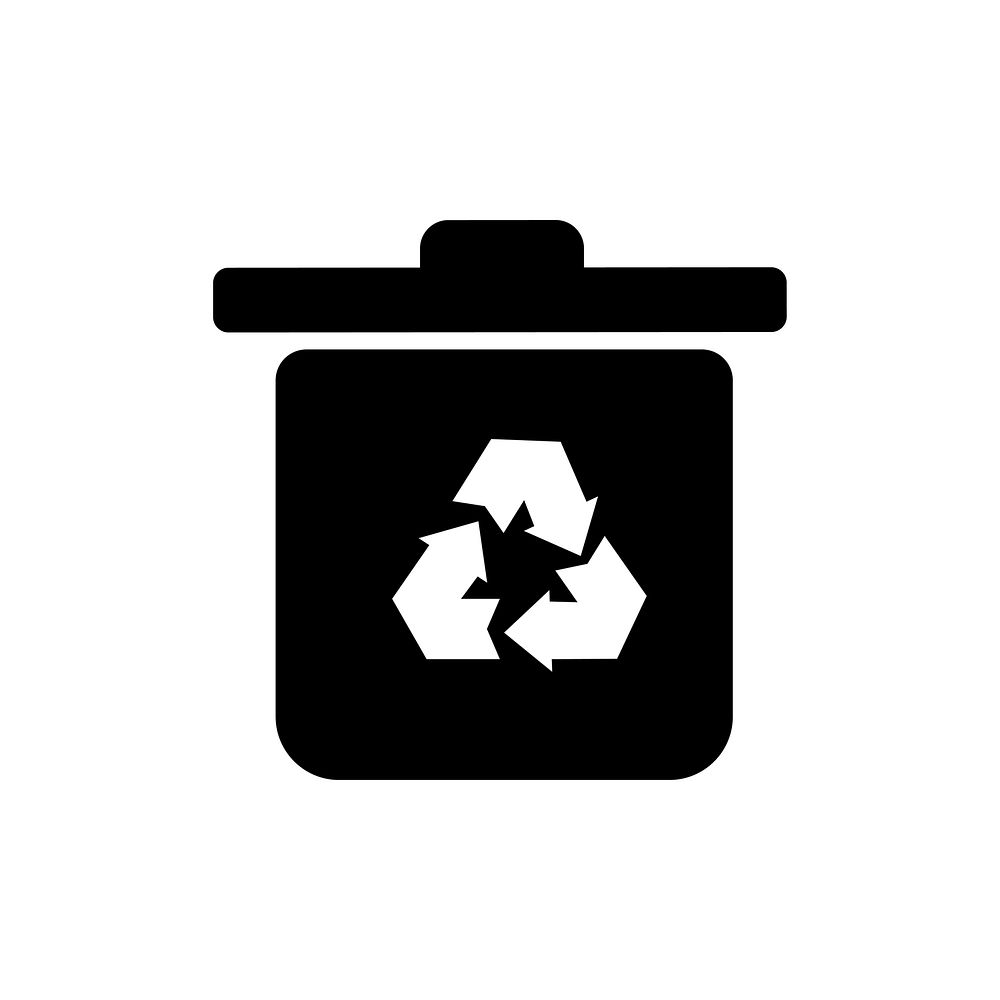 Recycle trash bin icon illustration