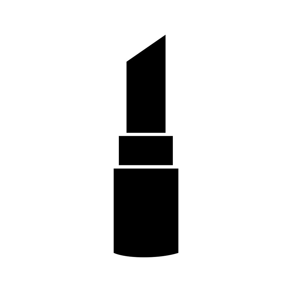 Black lipstick tube icon vector
