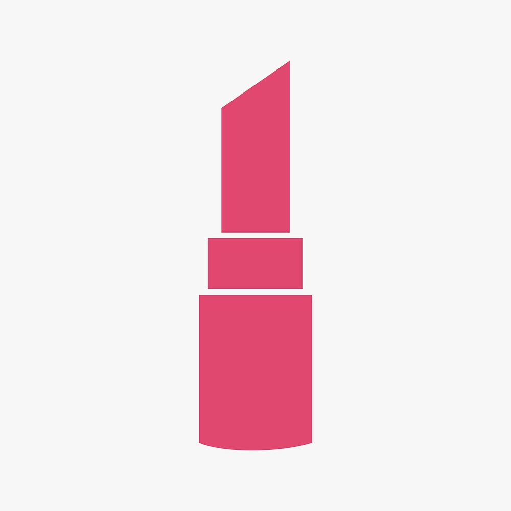 Pink lipstick tube icon vector