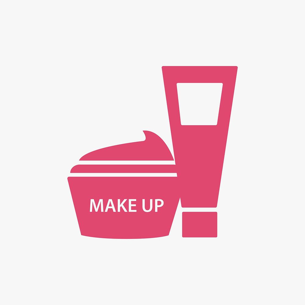 Pink facial cream containers vector