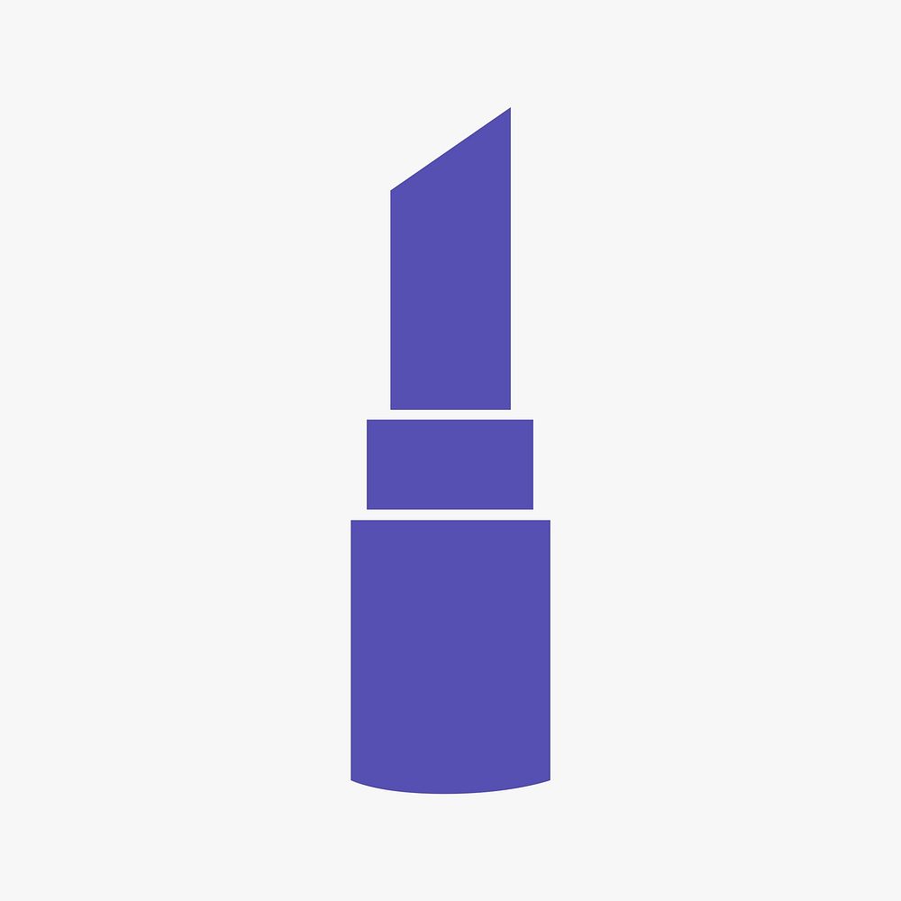 Blue lipstick tube icon vector