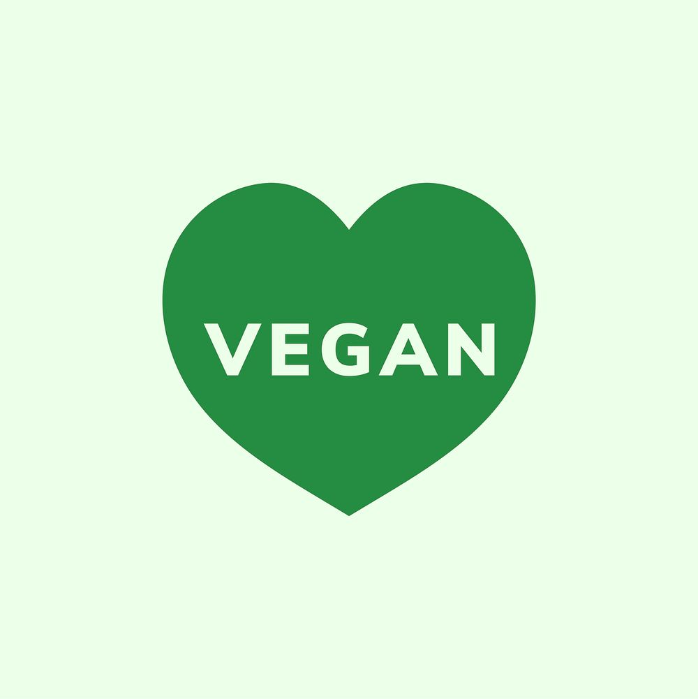 The word vegan in a heart shape vector