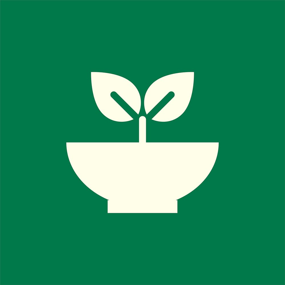 Plant in a bowl logo vector