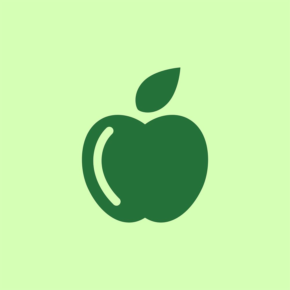 Green colored apple logo vector