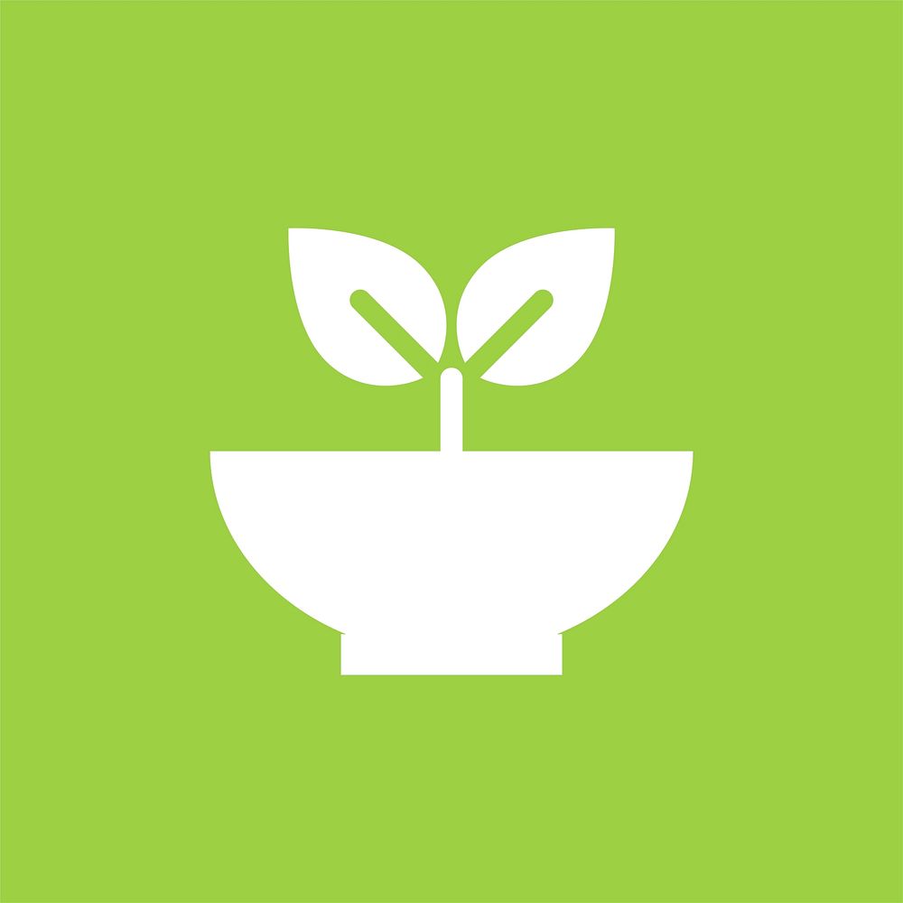 Plant in a bowl logo vector