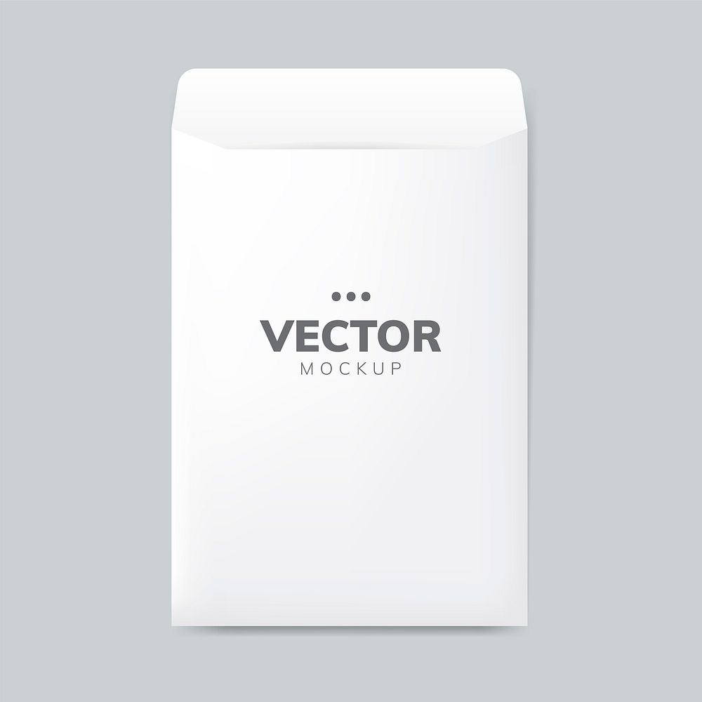 Paper envelope design mockup vector