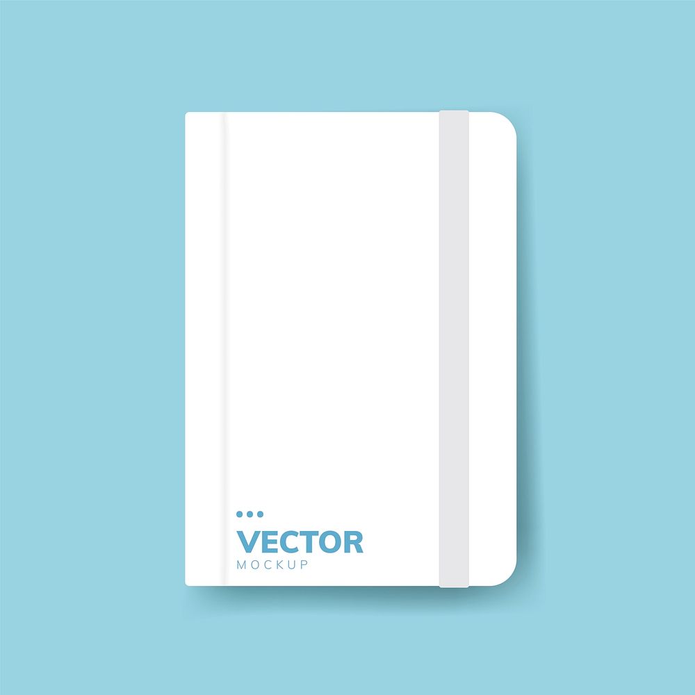 Diary cover design mockup vector