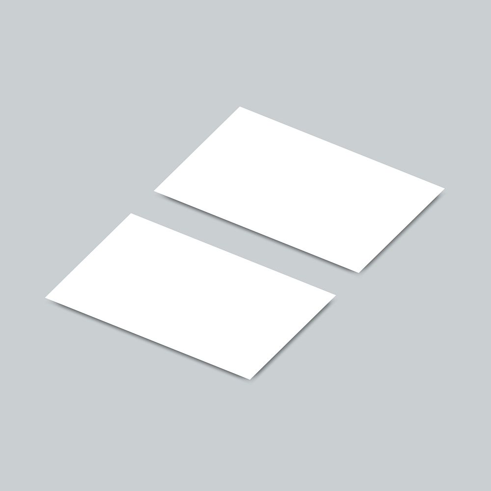 Blank business card design mockup vector