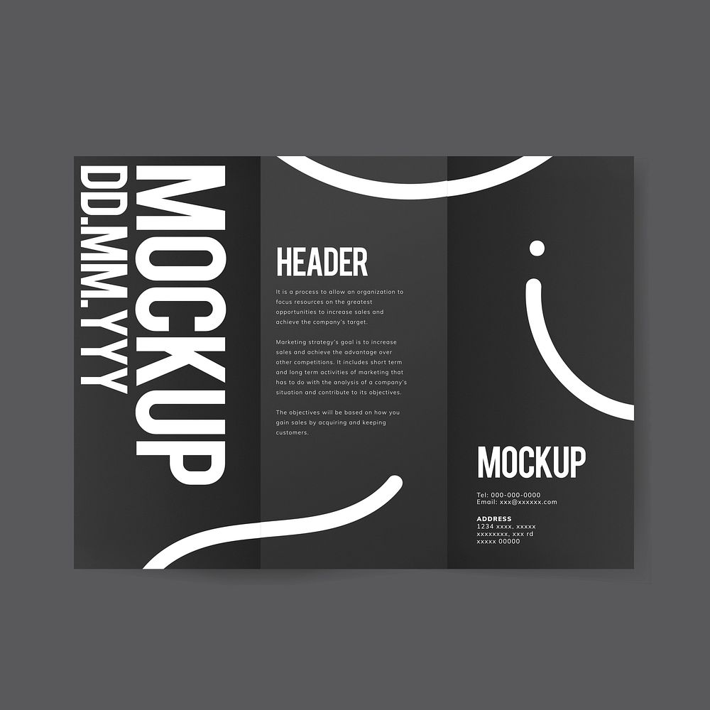 Brochure design template mockup vector