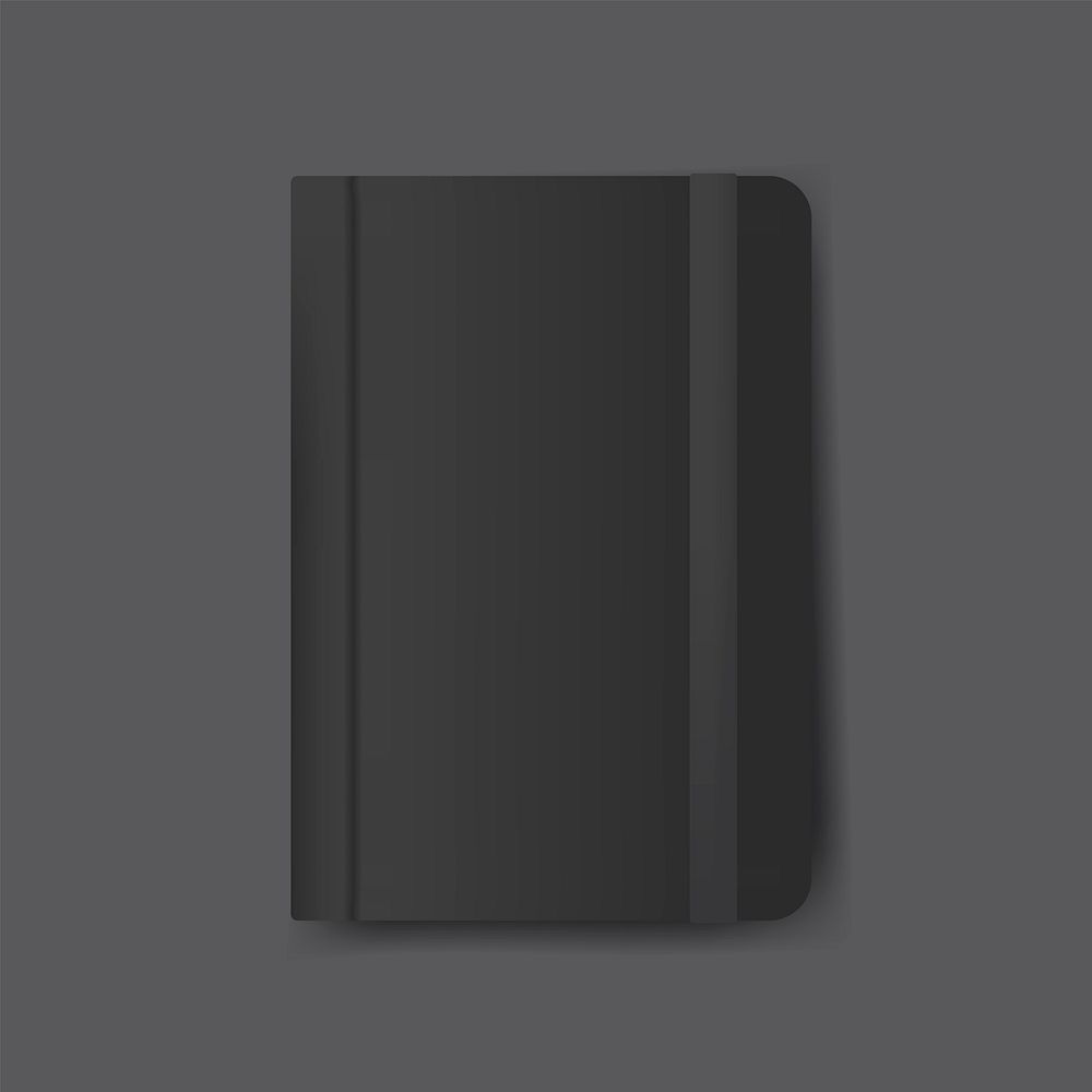 Diary cover design mockup vector