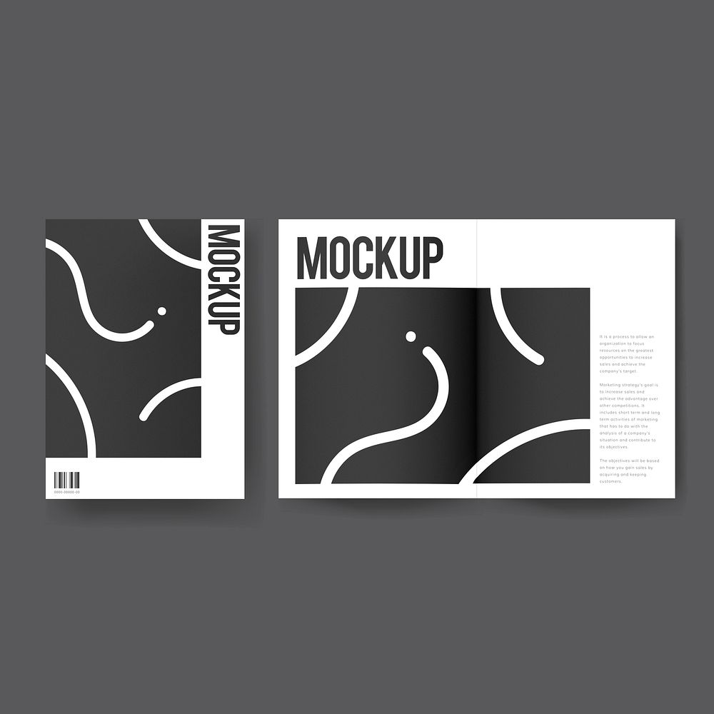 Simple brochure design mockup vector