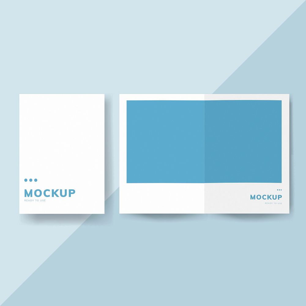Simple brochure design mockup vector