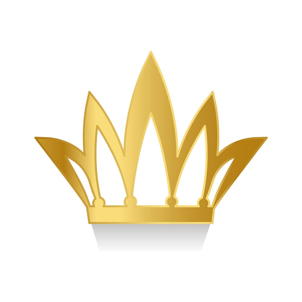 Golden crown on white background vector