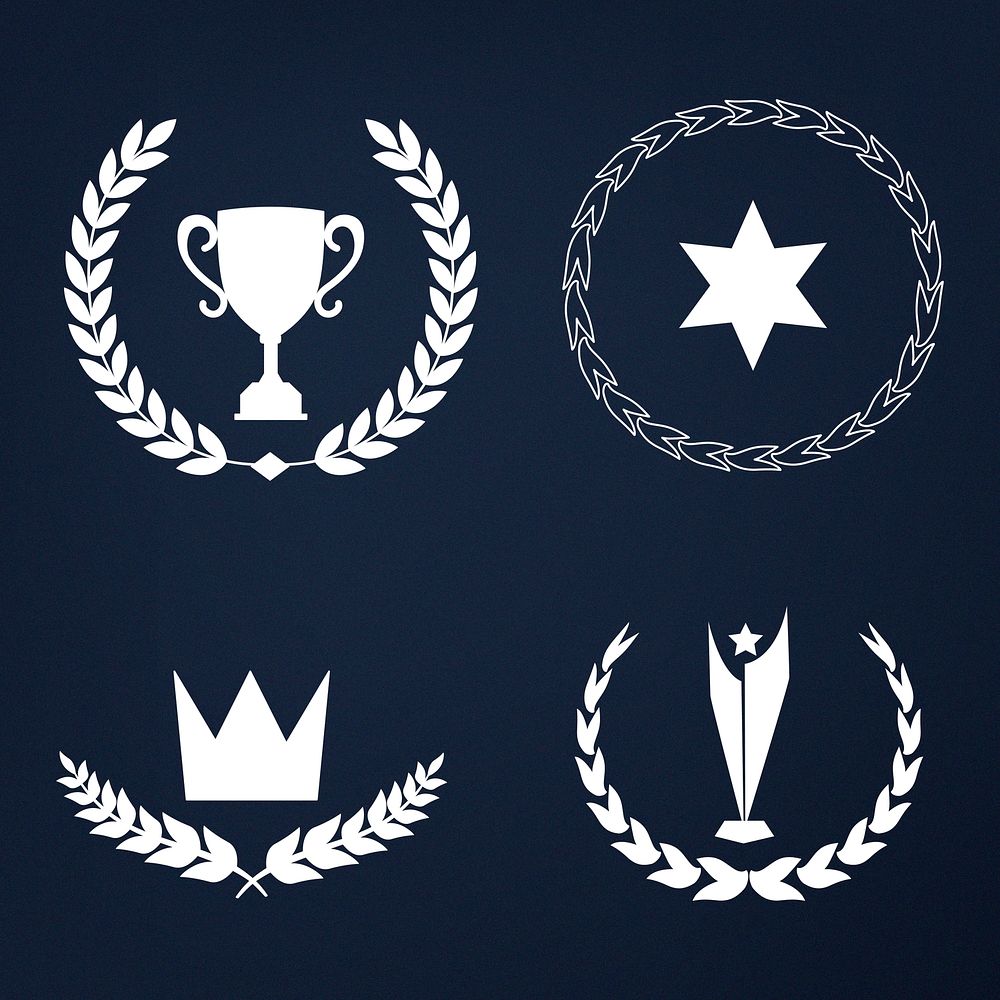 Set of awards and badges vector