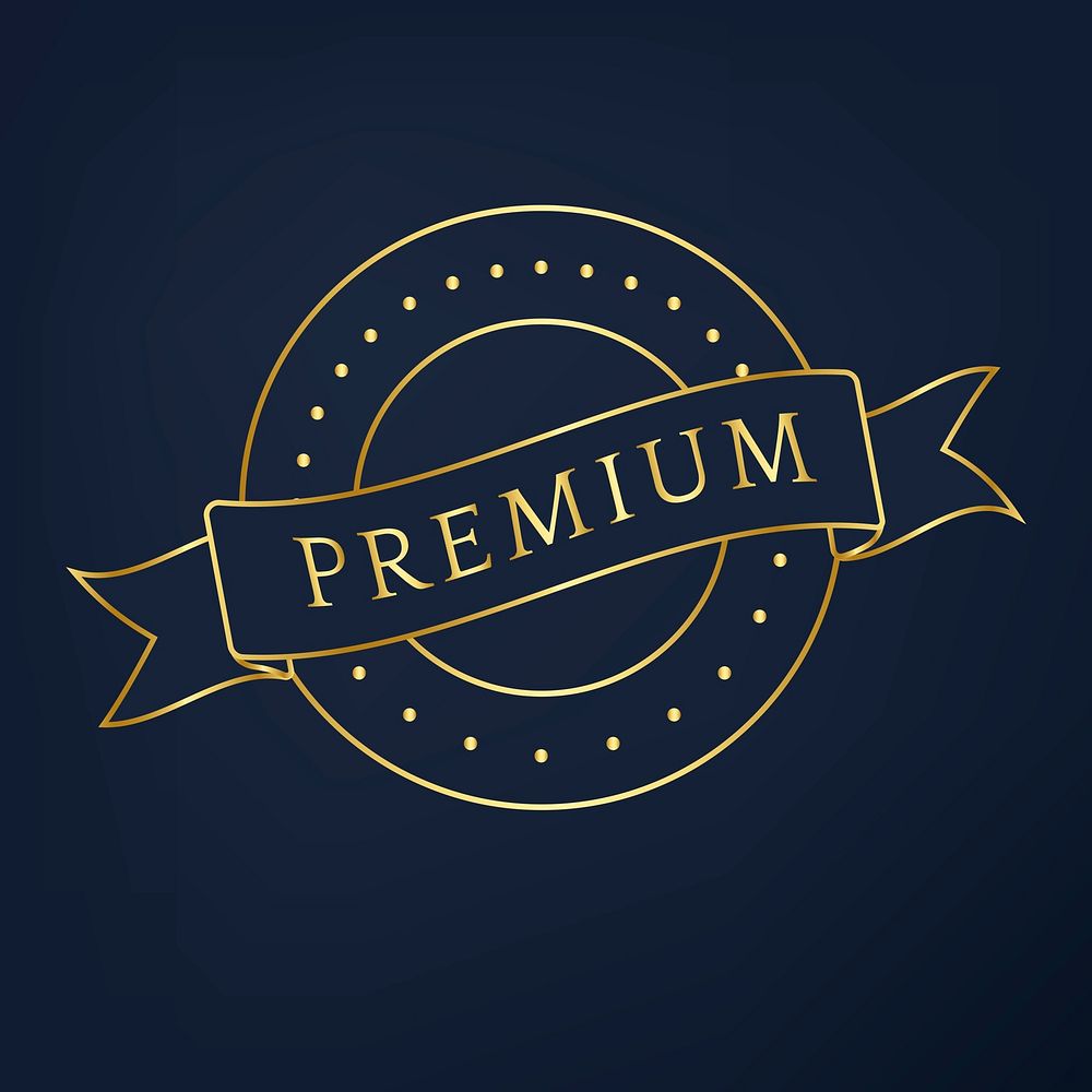 Premium collection badge design vector